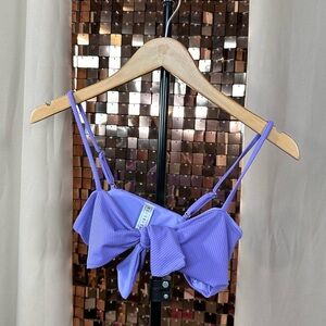 Koana Purple Textured Swimsuit Bikini Top Size Small